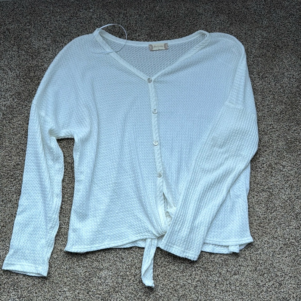 Off White Altar’d State Light Tie Front Sweater Top M
